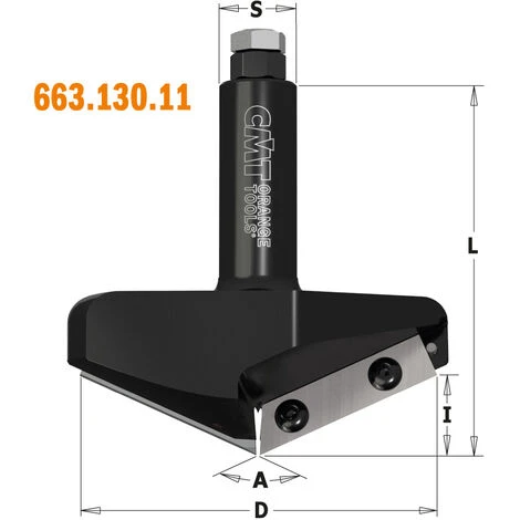 CMT ORANGE TOOLS 663.130.11 Fraise HW pour Fentes en Forme de V 130° D=91x20.2x95 DR - Fraise Pour Défonceuse, Affleureuse Et Toupie 3 CMT ORANGE TOOLS 663.130.11 Fraise HW pour Fentes en Forme de V 130° D=91x20.2x95 DR - Fraise Pour Défonceuse, Affleureuse Et Toupie
