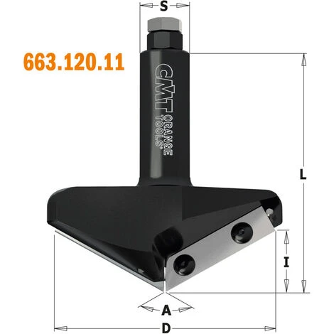 CMT ORANGE TOOLS 663.130.11 Fraise HW pour Fentes en Forme de V 130° D=91x20.2x95 DR - Fraise Pour Défonceuse, Affleureuse Et Toupie 4 CMT ORANGE TOOLS 663.130.11 Fraise HW pour Fentes en Forme de V 130° D=91x20.2x95 DR - Fraise Pour Défonceuse, Affleureuse Et Toupie – Image 2