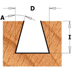 CMT ORANGE TOOLS K918-127 Fraise à Queue d'Aronde A14 HW Z2 S=8 D=12.7X12X45 DR - Fraise Pour Défonceuse, Affleureuse Et Toupie -Toupie Soldes 14865126 2