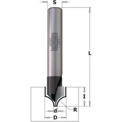 CMT ORANGE TOOLS K965-100 Fraise Quart d'Aronde HW Z1 S=8 D=1.3/10X10X50.8 R5 DR pour Défonceuse, Affleureuse et Toupie -Toupie Soldes 14865130 2