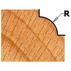 CMT ORANGE TOOLS K927-064 Fraise d'Aronde HW Z2 - 8 mm Shank, 25.4 mm Diamètre, 14.3 mm Hauteur, 46 mm Longueur, 6.3 mm Rayon -Toupie Soldes 14877360 3