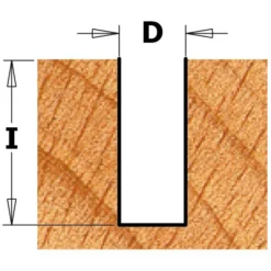 CMT ORANGE TOOLS K911-030 Fraise à Coupe Droite HW Z1 S=8 D=3X8X51 DR pour Défonceuse, Affleureuse et Toupie -Toupie Soldes 14877369 3