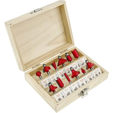 BeMatik - Coffret de 12 Fraises TCT en Carbure de Tungstène 1/2" pour Fraiseuse, Défonceuse, Affleureuse et Toupie 3 BeMatik - Coffret de 12 Fraises TCT en Carbure de Tungstène 1/2" pour Fraiseuse, Défonceuse, Affleureuse et Toupie