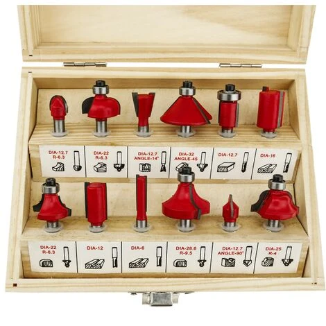 BeMatik - Coffret de 12 Fraises TCT en Carbure de Tungstène 1/2" pour Fraiseuse, Défonceuse, Affleureuse et Toupie 6 BeMatik - Coffret de 12 Fraises TCT en Carbure de Tungstène 1/2" pour Fraiseuse, Défonceuse, Affleureuse et Toupie – Image 4