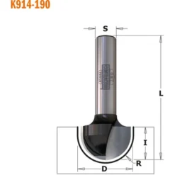 CMT ORANGE TOOLS K914-060 HW-FRAISE A GORGEZ2 S=8 D=6X9.5X40 R=3 DR - Fraise Pour Défonceuse, Affleureuse Et Toupie -Toupie Soldes 14931039 2