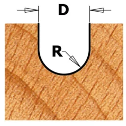 CMT ORANGE TOOLS K914-060 HW-FRAISE A GORGEZ2 S=8 D=6X9.5X40 R=3 DR - Fraise Pour Défonceuse, Affleureuse Et Toupie -Toupie Soldes 14931039 3