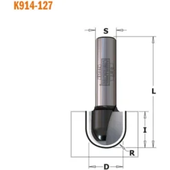 CMT ORANGE TOOLS K914-060 HW-FRAISE A GORGEZ2 S=8 D=6X9.5X40 R=3 DR - Fraise Pour Défonceuse, Affleureuse Et Toupie -Toupie Soldes 14931039 4