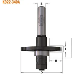 CMT ORANGE TOOLS K922-340A Fraise Circulaire HW Z8 D40x4 H12.5 DR pour Défonceuse, Affleureuse et Toupie -Toupie Soldes 14931046 4