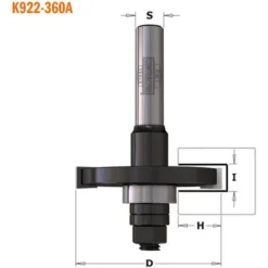 CMT ORANGE TOOLS K922-340A Fraise Circulaire HW Z8 D40x4 H12.5 DR pour Défonceuse, Affleureuse et Toupie -Toupie Soldes 14931046 5