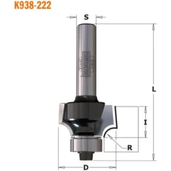 CMT ORANGE TOOLS K938-167 Fraise Quart d'Aronde HW Z2 - 8mm Shank, 16.7x7.9x51mm, R2 DR - Pour Défonceuse, Affleureuse et Toupie -Toupie Soldes 14931053 4
