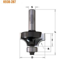 CMT ORANGE TOOLS K938-254 Fraise Quart d'Aronde Z2 - 8mm Shank, 25.4x13.5x55mm, R6.3 DR - Pour Défonceuse, Affleureuse et Toupie -Toupie Soldes 14931056 5