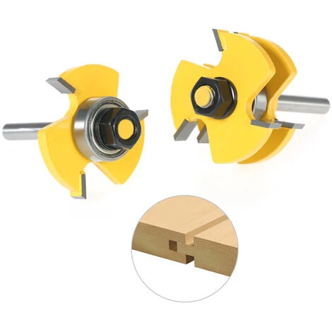ASUPERMALL Fraise à Bois 3/4" Stock 1/4" Tige - Jeu de 3 Dents en Forme de T pour Routeur, Défonceuse, Affleureuse et Toupie - 2 Pièces 6 ASUPERMALL Fraise à Bois 3/4" Stock 1/4" Tige - Jeu de 3 Dents en Forme de T pour Routeur, Défonceuse, Affleureuse et Toupie - 2 Pièces – Image 4