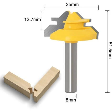 ASUPERMALL Jeu de Fraises à Feuillure 8 mm avec Tige de 12,7 mm, 16 mm, 19,05 mm - Fraise à Fente et Rainurer en Bois - 3 Pièces 4 ASUPERMALL Jeu de Fraises à Feuillure 8 mm avec Tige de 12,7 mm, 16 mm, 19,05 mm - Fraise à Fente et Rainurer en Bois - 3 Pièces – Image 2