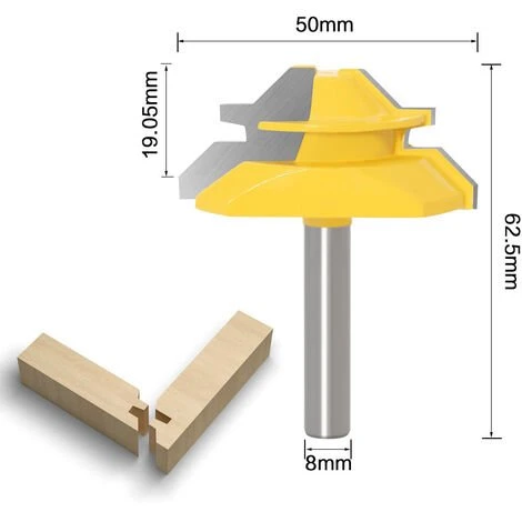 ASUPERMALL Jeu de Fraises à Feuillure 8 mm avec Tige de 12,7 mm, 16 mm, 19,05 mm - Fraise à Fente et Rainurer en Bois - 3 Pièces 5 ASUPERMALL Jeu de Fraises à Feuillure 8 mm avec Tige de 12,7 mm, 16 mm, 19,05 mm - Fraise à Fente et Rainurer en Bois - 3 Pièces – Image 3