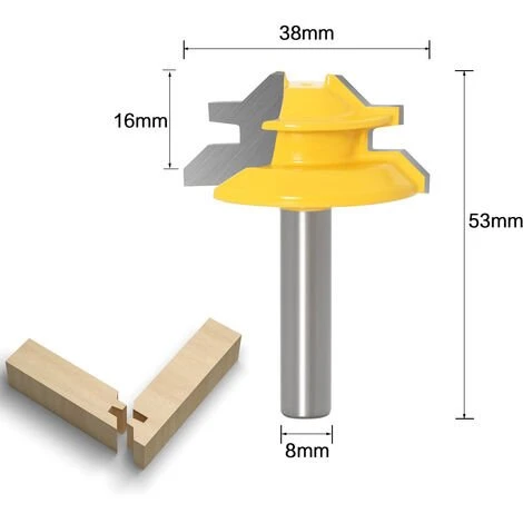 ASUPERMALL Jeu de Fraises à Feuillure 8 mm avec Tige de 12,7 mm, 16 mm, 19,05 mm - Fraise à Fente et Rainurer en Bois - 3 Pièces 6 ASUPERMALL Jeu de Fraises à Feuillure 8 mm avec Tige de 12,7 mm, 16 mm, 19,05 mm - Fraise à Fente et Rainurer en Bois - 3 Pièces – Image 4