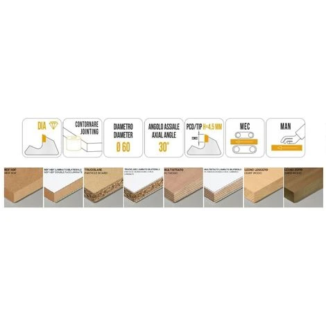 Fraise Bordure Diamant D60 PCD H2,5 mm Axial 30° - MTECF003.10 - Mobiltecnica 5 Fraise Bordure Diamant D60 PCD H2,5 mm Axial 30° - MTECF003.10 - Mobiltecnica – Image 3