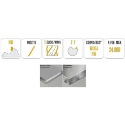 Fraise Hélicoïdale Z1 Positive MTEC519.1 pour Aluminium et Plastiques - MOBILTECNICA -Toupie Soldes 16157456 2