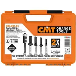 CMT ORANGE TOOLS 600.005.01 Coffret de 5 Fraises avec Couteaux HW S=8 D=8-10-12-14-19 DR pour Défonceuse, Affleureuse et Toupie 9 CMT ORANGE TOOLS 600.005.01 Coffret de 5 Fraises avec Couteaux HW S=8 D=8-10-12-14-19 DR pour Défonceuse, Affleureuse et Toupie -Toupie Soldes 1661779 3