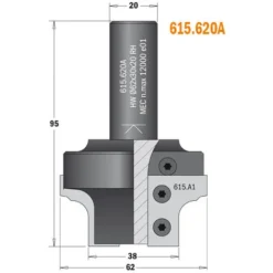 CMT ORANGE TOOLS 615.200D Corps de Fraise (D) S=20x50 D=20x20x85 DR - Porte-outils de Toupie -Toupie Soldes 1661781 3