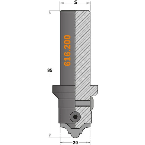 CMT Orange Tools 616.016 Profilmeser pour MDF - Compatible avec Fraise 616.200 - Porte-outils de Toupie 3 CMT Orange Tools 616.016 Profilmeser pour MDF - Compatible avec Fraise 616.200 - Porte-outils de Toupie