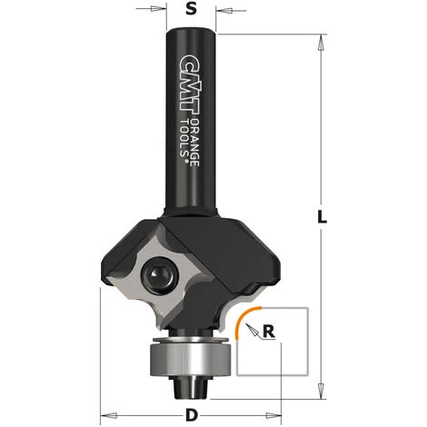 CMT ORANGE TOOLS 661.030.41 Fraise à Arrondir avec Plaquettes HW Z2 - S=8, D=12,7, L=57,5, R=3, DR - Pour Défonceuse, Affleureuse et Toupie 4 CMT ORANGE TOOLS 661.030.41 Fraise à Arrondir avec Plaquettes HW Z2 - S=8, D=12,7, L=57,5, R=3, DR - Pour Défonceuse, Affleureuse et Toupie – Image 2