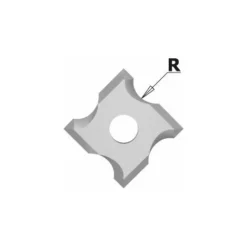 CMT ORANGE TOOLS 661.031.41 Fraise à Arrondir avec Plaquettes HW Z2 - S=6,35 D=12,7 L=57,5 R=3 DR - Fraise Pour Défonceuse, Affleureuse Et Toupie -Toupie Soldes 1661891 3