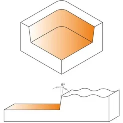 CMT ORANGE TOOLS 663.004.11 Fraise à Raboter avec Plaquettes Réversibles HW Z2+2 - 12x50x60x12x80 DR -Toupie Soldes 1661899 3