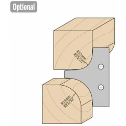 CMT ORANGE TOOLS 694.004.35 Porte-Outils pour Quart de Rond HW R=15/20 D=132x25x35 - Porte-Outils de Toupie -Toupie Soldes 1662379 5