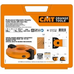 CMT ORANGE TOOLS 694.017.50 Porte-outil Réglable à Chanfreiner HW Z2 D=160x50x50 (±90°) - Porte-outils De Toupie -Toupie Soldes 1662403 2
