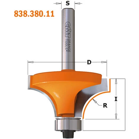 Fraise CMT ORANGE TOOLS 738.317.11 HM-FR. A ARRONDIR D=31.7X9.5R=14 S=6 DR pour Défonceuse, Affleureuse et Toupie 4 Fraise CMT ORANGE TOOLS 738.317.11 HM-FR. A ARRONDIR D=31.7X9.5R=14 S=6 DR pour Défonceuse, Affleureuse et Toupie – Image 2
