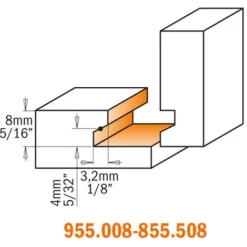 CMT ORANGE TOOLS 755.002.11 HM-FRAISE POUR TIROIRS Z=2 S=6 D=31.7X12.7 - Fraise Pour Défonceuse, Affleureuse Et Toupie -Toupie Soldes 1662714 4
