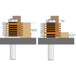 CMT ORANGE TOOLS 800.606.11 Fraise Professionnelle pour Joints Collés HW Z2 - S=12,7 D=47,6X36 -Toupie Soldes 1663072 4