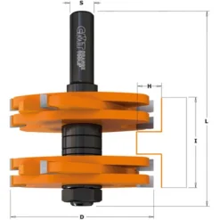 CMT ORANGE TOOLS 800.628.11 Jeu de Fraises pour Tenons et Mortaise HW S=12,7 D=75X44,5 - Fraise pour Défonceuse, Affleureuse et Toupie -Toupie Soldes 1663081 2