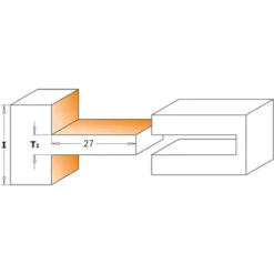 CMT ORANGE TOOLS 800.628.11 Jeu de Fraises pour Tenons et Mortaise HW S=12,7 D=75X44,5 - Fraise pour Défonceuse, Affleureuse et Toupie -Toupie Soldes 1663081 3