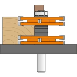 CMT ORANGE TOOLS 800.628.11 Jeu de Fraises pour Tenons et Mortaise HW S=12,7 D=75X44,5 - Fraise pour Défonceuse, Affleureuse et Toupie -Toupie Soldes 1663081 4