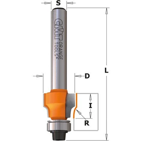CMT ORANGE TOOLS 807.015.11 Fraise à Affleurer avec Roulement HW S=6.35 D=12.7x9.52 R1.5 - Fraise Pour Défonceuse, Affleureuse Et Toupie 4 CMT ORANGE TOOLS 807.015.11 Fraise à Affleurer avec Roulement HW S=6.35 D=12.7x9.52 R1.5 - Fraise Pour Défonceuse, Affleureuse Et Toupie – Image 2