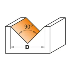 CMT ORANGE TOOLS 815.127.11 HM-FR Fraise Rainure D=12.7 S=1/4' DR pour Défonceuse, Affleureuse et Toupie -Toupie Soldes 1663237 3
