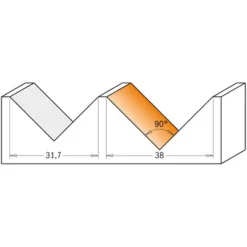 CMT ORANGE TOOLS 815.127.11 HM-FR Fraise Rainure D=12.7 S=1/4' DR pour Défonceuse, Affleureuse et Toupie -Toupie Soldes 1663237 4