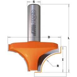 CMT ORANGE TOOLS 827.050.11 HM-FRAISE QUART D'ARONDE D=21X12 R=5 S=1/4' - Fraise Pour Défonceuse, Affleureuse Et Toupie -Toupie Soldes 1663368 2
