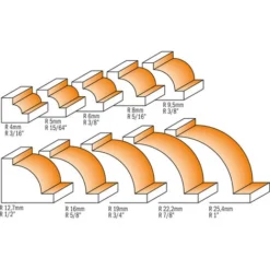 CMT ORANGE TOOLS 827.050.11 HM-FRAISE QUART D'ARONDE D=21X12 R=5 S=1/4' - Fraise Pour Défonceuse, Affleureuse Et Toupie -Toupie Soldes 1663368 3
