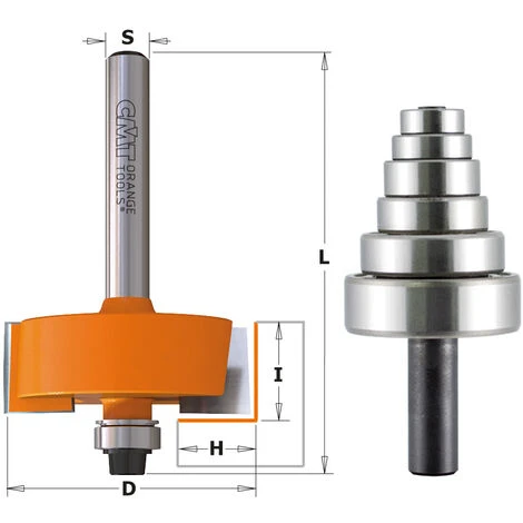 CMT ORANGE TOOLS 835.501.11 Jeu de Fraises à Feuillure (0-12,7 mm) HW S=12,7 D=35x12,7 avec 7 Roulements - Fraise pour Défonceuse, Affleureuse et Toupie 4 CMT ORANGE TOOLS 835.501.11 Jeu de Fraises à Feuillure (0-12,7 mm) HW S=12,7 D=35x12,7 avec 7 Roulements - Fraise pour Défonceuse, Affleureuse et Toupie – Image 2
