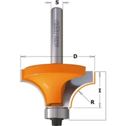 CMT ORANGE TOOLS 839.190.11 HM-FR Quart de Ronde D=19 R=3.2 S=1/4' DR - Fraise pour Défonceuse, Affleureuse et Toupie -Toupie Soldes 1663433 2