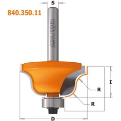 CMT ORANGE TOOLS 840.850.11 HM-FRAISE DOUCINE D=1 3/8' R=1/4' S=1/2' DR - Fraise Pour Défonceuse, Affleureuse Et Toupie -Toupie Soldes 1663450 2