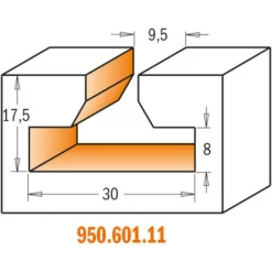 CMT ORANGE TOOLS 850.601.11 Fraise pour Serrures HWM S=12,7 D=9,5/30X17,5 - Fraise pour Défonceuse, Affleureuse et Toupie 8 CMT ORANGE TOOLS 850.601.11 Fraise pour Serrures HWM S=12,7 D=9,5/30X17,5 - Fraise pour Défonceuse, Affleureuse et Toupie -Toupie Soldes 1663484 2