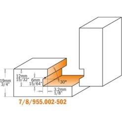 CMT ORANGE TOOLS 855.508.11 Fraise pour Tiroirs HW S=12,7 D=25,4X12,7 - Fraise pour Défonceuse, Affleureuse et Toupie -Toupie Soldes 1663519 3