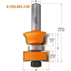 CMT ORANGE TOOLS 855.801.11 Jeu de Fraises pour Fenêtres HW S=12,7 D=35/38 - Fraise pour Défonceuse, Affleureuse et Toupie -Toupie Soldes 1663525 2