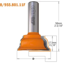 CMT ORANGE TOOLS 855.801.11 Jeu de Fraises pour Fenêtres HW S=12,7 D=35/38 - Fraise pour Défonceuse, Affleureuse et Toupie -Toupie Soldes 1663525 3