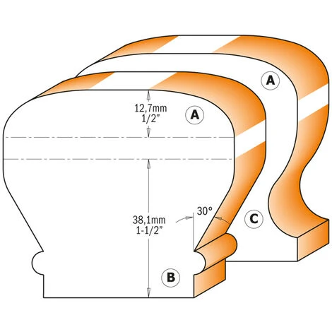 CMT ORANGE TOOLS 856.701.11 Fraise pour Volets à Rouleaux HW S=12,7 D=35X38 - Fraise pour Défonceuse, Affleureuse et Toupie 7 CMT ORANGE TOOLS 856.701.11 Fraise pour Volets à Rouleaux HW S=12,7 D=35X38 - Fraise pour Défonceuse, Affleureuse et Toupie – Image 5