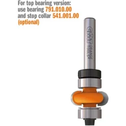 CMT ORANGE TOOLS 862.040.11 Fraise Demi-Cercle HW Z2 S=6,35 D=20,7 R=4 pour Défonceuse, Affleureuse et Toupie -Toupie Soldes 1663567 4