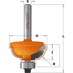CMT ORANGE TOOLS 864.048.11 Fraise à Profil avec Roulement pour Défonceuse, Affleureuse et Toupie - D=25.4mm, S=6.35mm, R=4.8mm 6 CMT ORANGE TOOLS 864.048.11 Fraise à Profil avec Roulement pour Défonceuse, Affleureuse et Toupie - D=25.4mm, S=6.35mm, R=4.8mm -Toupie Soldes 1663573 2